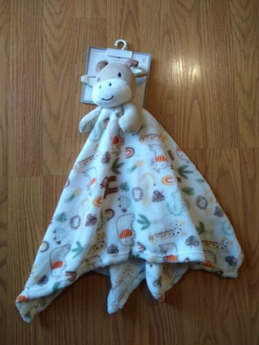 Modern Baby Security Blanket Giraffe Cow Snuggle Blankie Infant Large 24" NEW
