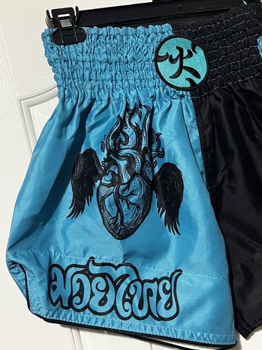 HUOLEI Muay Thai Shorts for Men and Women, High Grade MMA Gym Boxing Size M - Picture 4 of 11