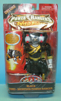 Power Rangers Deluxe Wild Force Zord-Morphin Black Ranger Bison