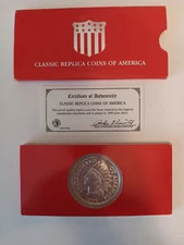 Classic Replica Coins of America 1877 Indian Head Penny .999 silver plated