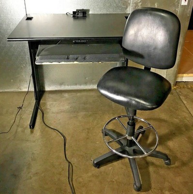 Standing Office Desk Ergonomic With Tall Office Chair Ebay