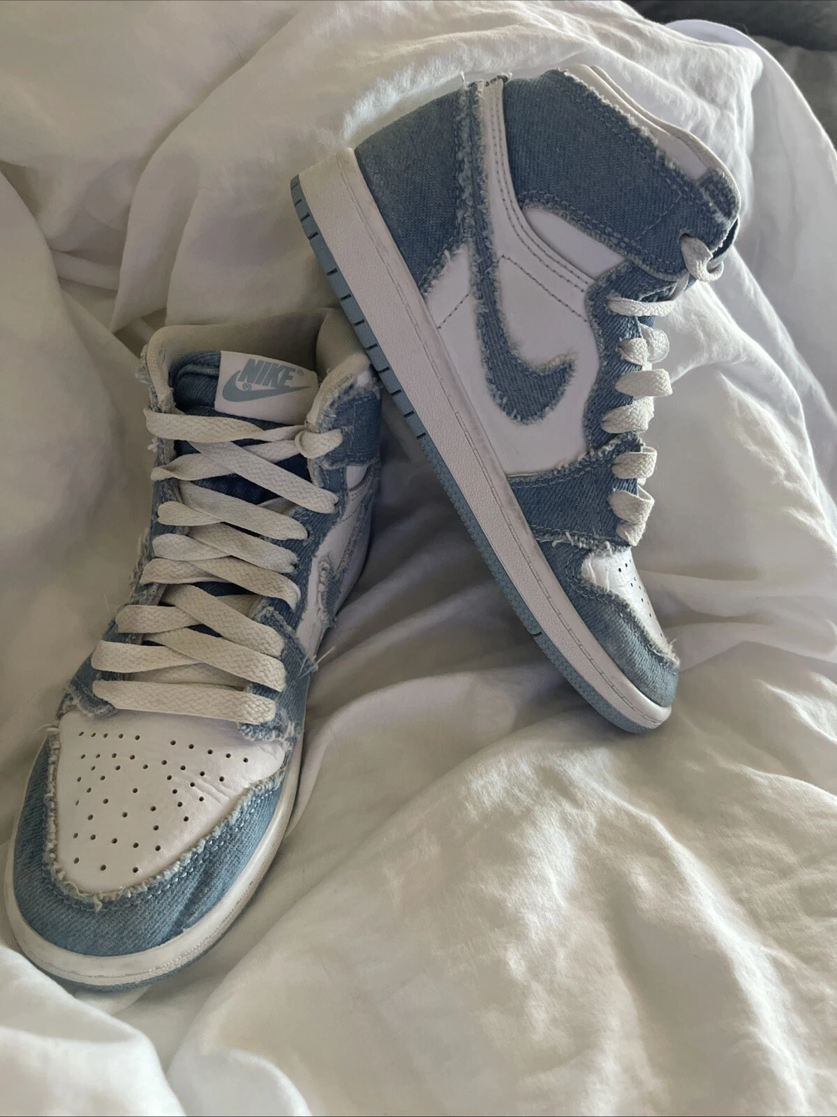 Nike Air Jordan 1 Retro High OG Blu Denim Bianco 1.5 Youth MIGLIOR PREZZO 