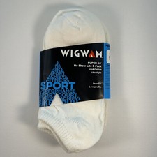 VTG Wigwam Socks 3 Pack White Low-Cut No-Show Women's 4-7 Shoe Size USA