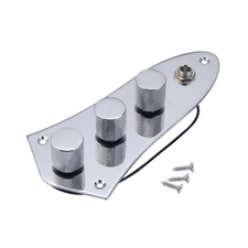 FLEOR Control Plate Prewired Loaded Jack Pots Knobs for 4-String JB Bass
