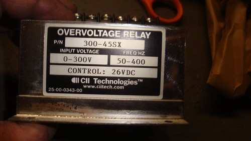 CII TECHNOLOGIES 300 45SX NEW OVERVOLTAGE RELAY FREE SHIPPING - Picture 2 of 3