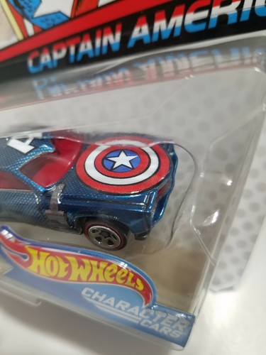Hot Wheels Marvel - Charakter Autos Comic Styling Captain America 2/4 - Bild 4 von 9