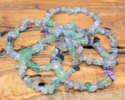 Fluorite Chip Bracelet: Gemstone Chip Jewelry Crystals (Stretchy - US Seller) - Bild 8 von 10
