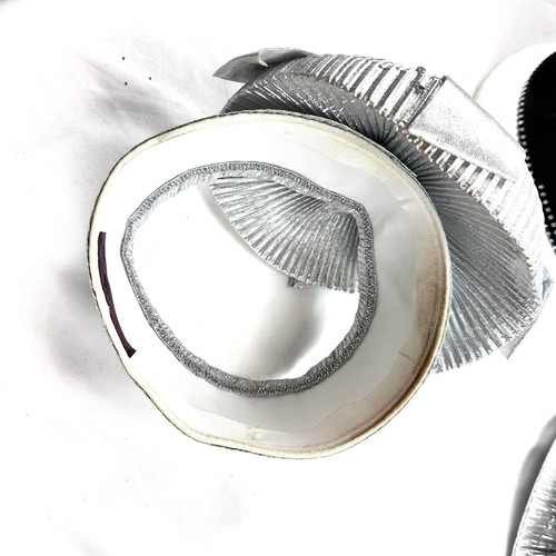 4 Vintage Church Lady Hats Silver, White, Black & White Mr HI’s Classic Brand - Picture 7 of 18