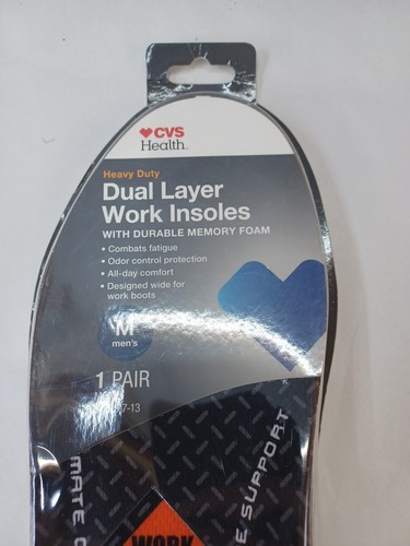 CVS Health strapazierfähige zweilagige Arbeitseinlagen mit strapazierfähigem Memory Foam Größe 7-13 - Bild 3 von 4