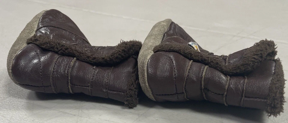 Botines altos Mini Star de cuero marrón suave para niños pequeños talla S Foto 4 de 4