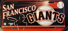 SF Giants MLB Wincraft Sports Carbon License Plate Wall Decor Vtg 2000