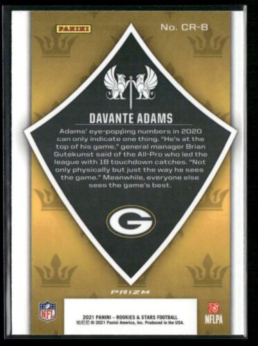 2021 Panini Rookies & Stars #CR-8 Davante Adams Crusade Red Plaid - Bild 2 von 2