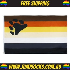 Rainbow *FREE WORLDWIDE SHIPPING* Leather Gay Bear Pride Flag LGBT Rainbow *FREE WORLDWIDE SHIPPING* Leather Gay Bear Pride Flag LGBT