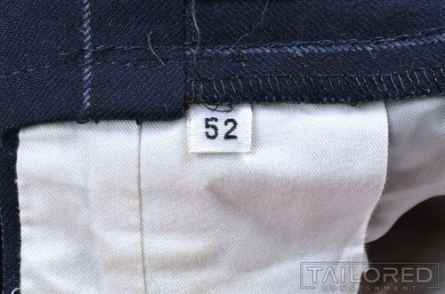 KITON Blue Striped Wool Mens Luxury Pleated Dress Pants Trousers - EU 52 / US 32 - Picture 6 of 7
