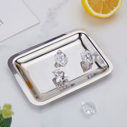 304 Stainless Steel Serving Tray Thickened Rectangular Sushi Dessert Appetize US - Picture 4 of 22