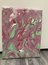 Original Acrylic Pour Painting On 8x10 Canvas