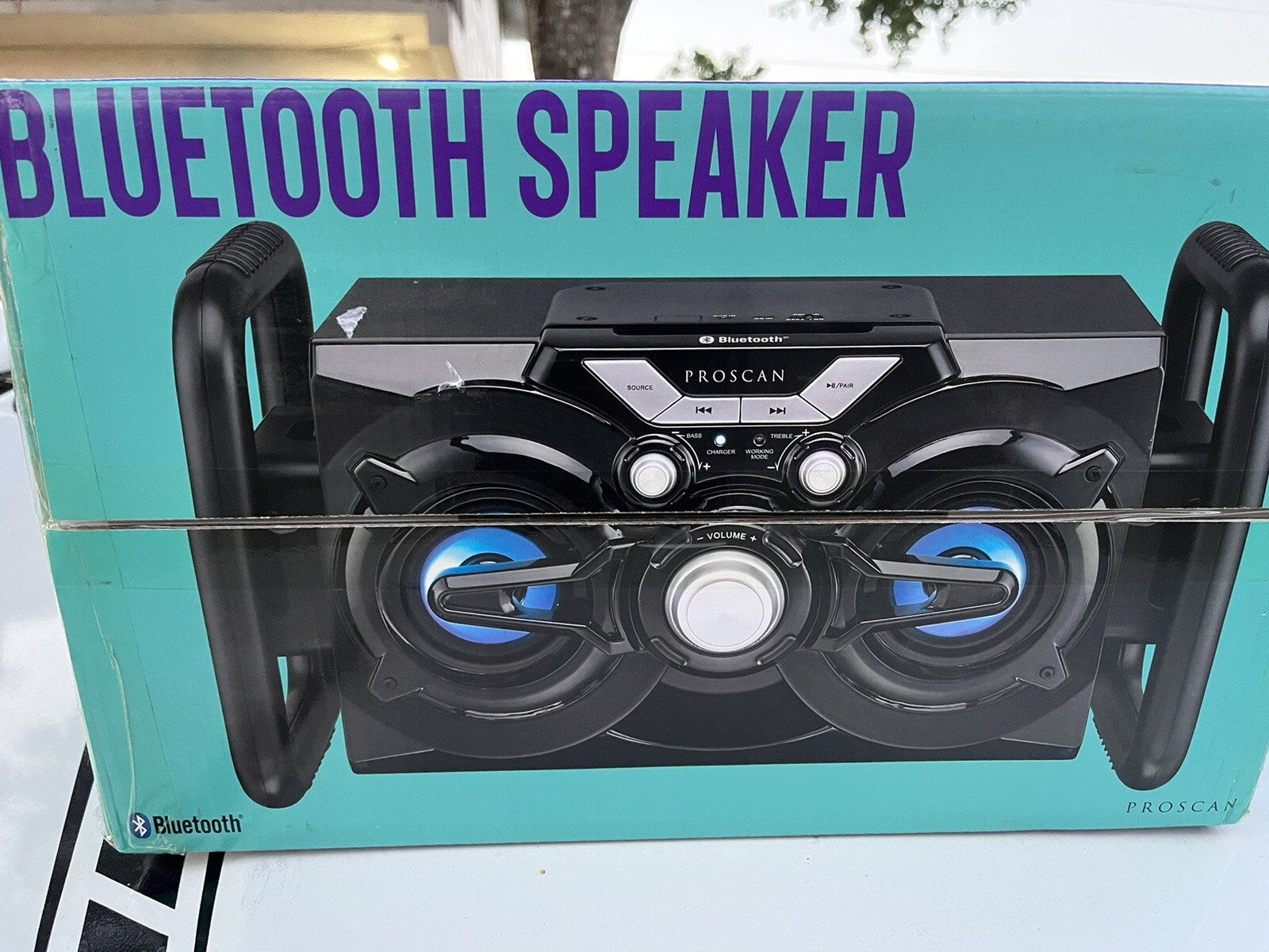 Portable Bluetooth speaker with powerful sound and long battery life-image