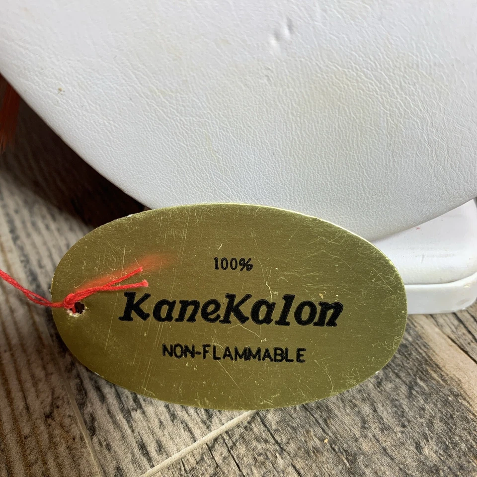 Nuevas Etiquetas Vintage Kanekalon Modacrílico Fibra “Viejo Rojo” Peluca Recta Payaso Desfile Foto 2 de 4