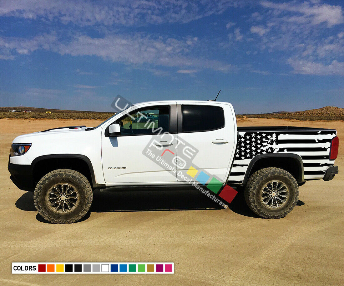 Decal wrap Side Stripe For Chevrolet Colorado USA Flag Off Road Bed 2014 2020 Korzystne, zapewnienie jakości