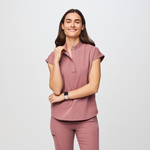 2 Figs Full Top And Scrub Bottoms Zamora Yoga Size M Jogger Rafaela 3 Pocket Top - Picture 2 of 7