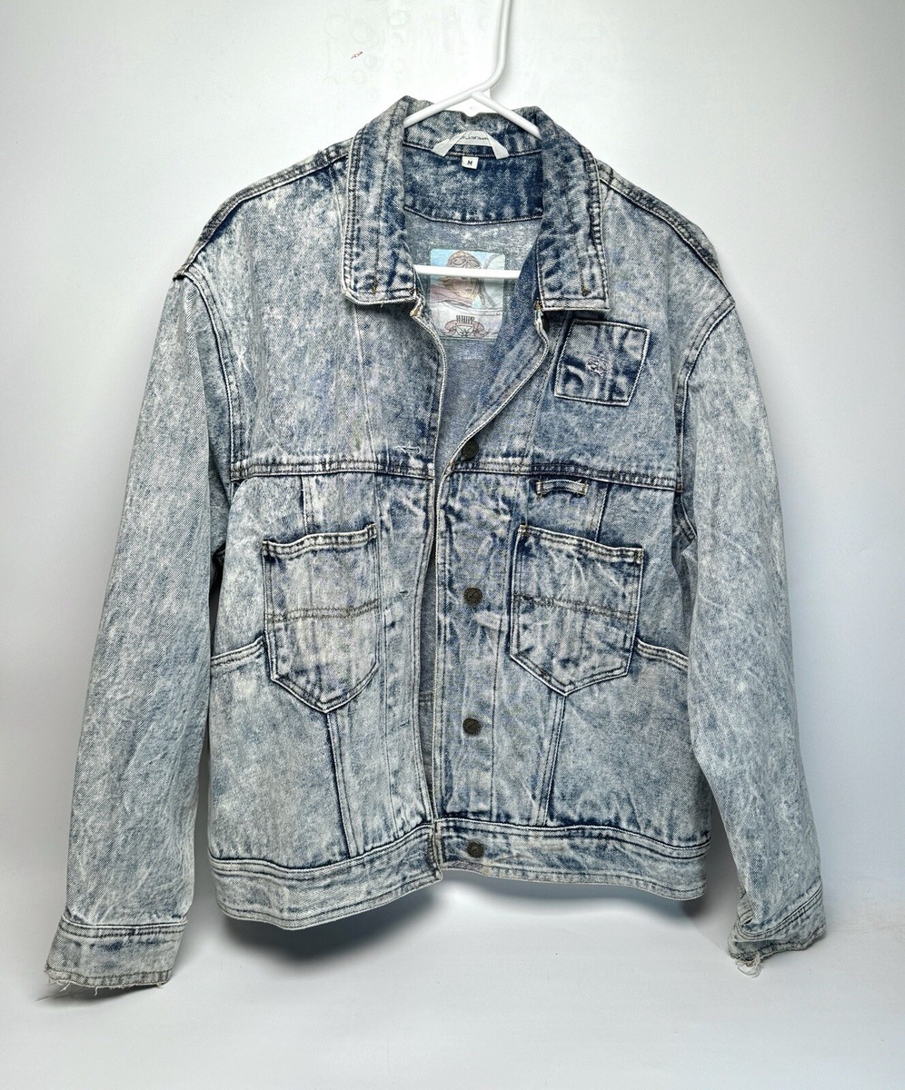 Authentic Whipp Vintage 80s 90s Acid Wash Oversized Denim Jacket