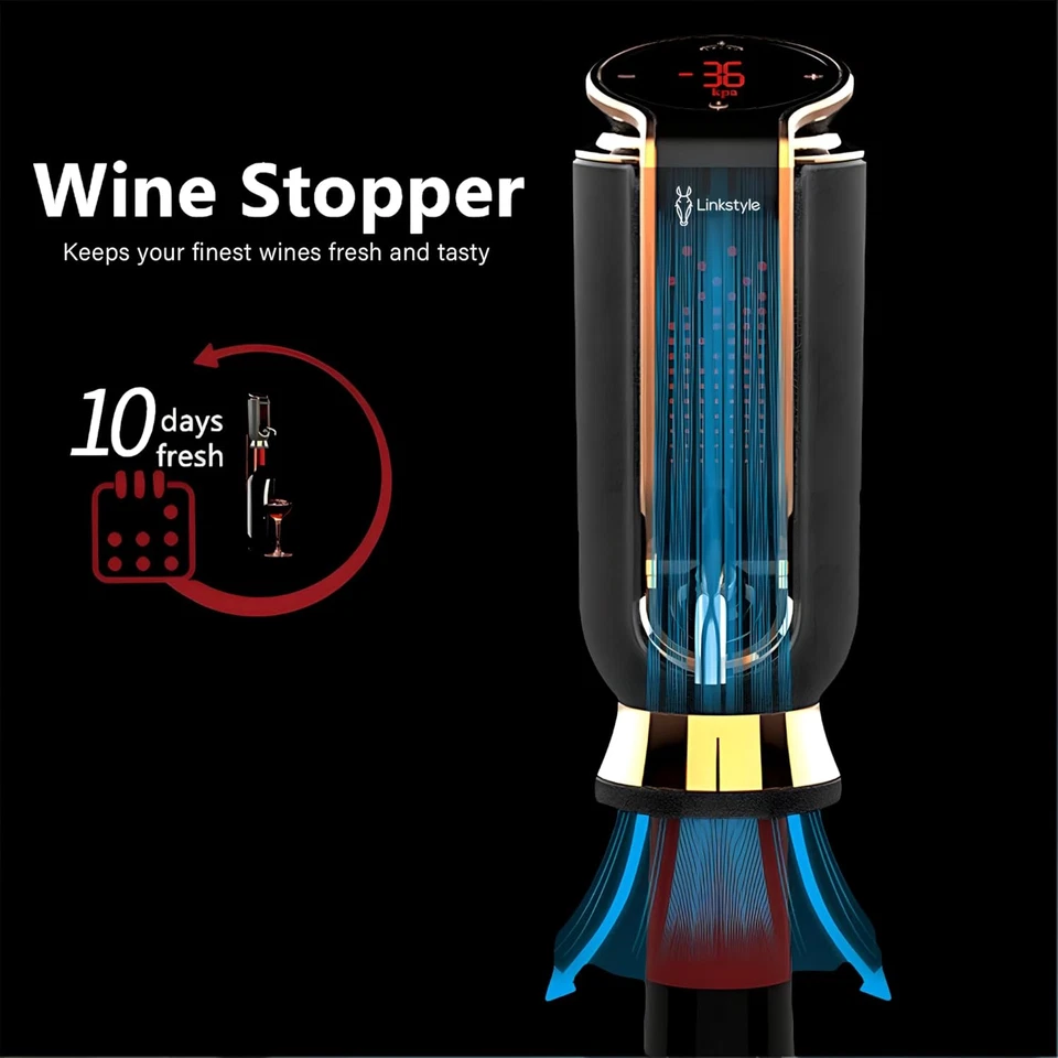 Aireador de vino eléctrico, dispensador y sellador al vacío: un lujoso sistema 3 - Image 3 of 4