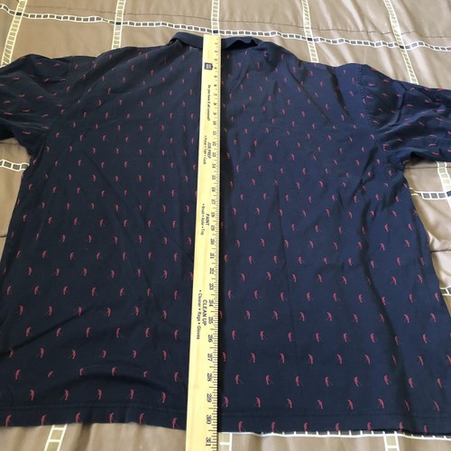 Tommy Hilfiger Golf Men’s XXL Blue Short Sleeve Vintage Cotton Shirt Golfer - Picture 8 of 9