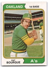 1974 Topps Pat Bourque Oakland Athletics #141