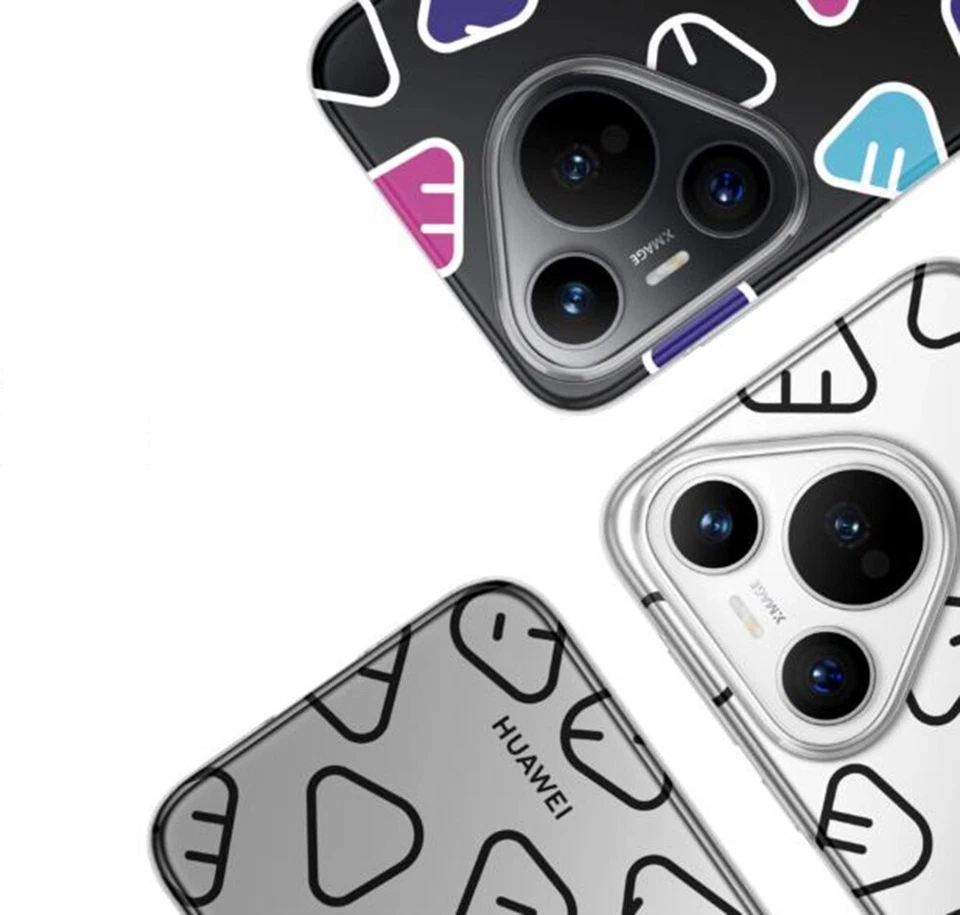 Funda protectora magnética TPU ultra delgada con impresión 3D oficial Huawei Pura 70 Foto 2 de 4