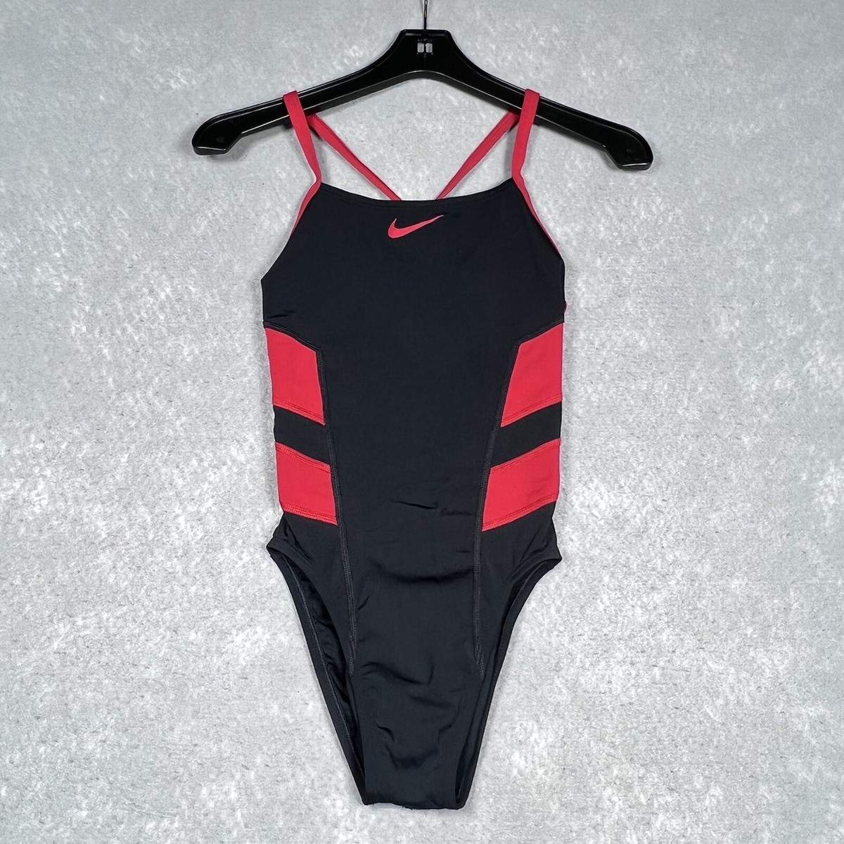 red nike swimming costume