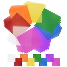 Cellophane Wrap 8.1x8.1 Inch Cellophane Sheets 120 PCS Colored Cellophane Tra...