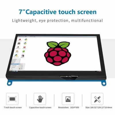 7Inch IPS/TN AIDA64 LCD Display mini pc Touch HDMI Module 1024 x 600 for Raspber