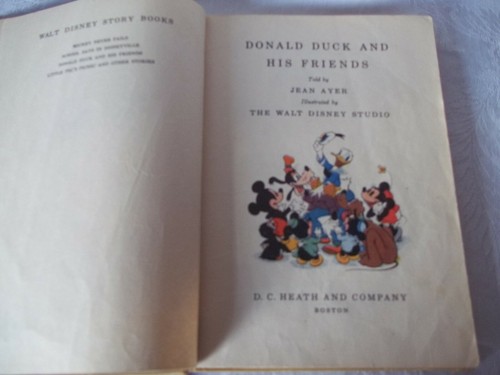 Vintage 1939 Donald Duck & His Friends HC Walt Disney Story Book by Jean Ayer - Imagen 3 de 7