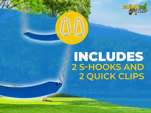 JUEGO SWING STUFF CINTURÓN RESIDENCIAL PREMIUM ASIENTO AZUL CON CADENAS Y GANCHOS 0126 - Imagen 5 de 9