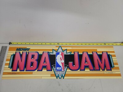 Original Sticker Arcade Sign Marquee, NBA Jam Midway, Read 3c459