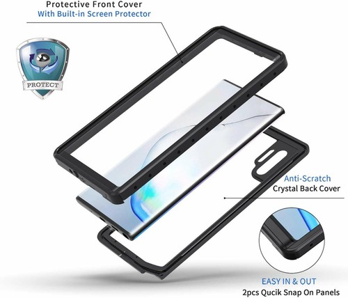 For Samsung Galaxy Note10 Plus Case 5G Waterproof cover Note10+ screen Protector - Picture 5 of 14