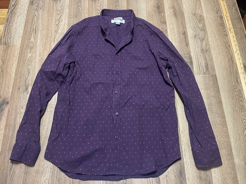 Old Navy Shirt, Mens Size Large, Purple Pink, Button Up, Slim Fit, The Signature