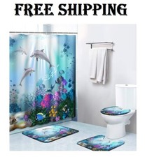 cortinas de ba o set completo accesorios para ba os moderno para ducha 4Pcs        