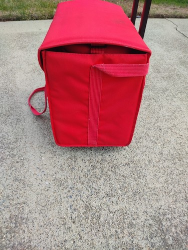 ELNA Sewing Machine Rolling Luggage Trolley Bag Case Tote Red - Picture 8 of 22