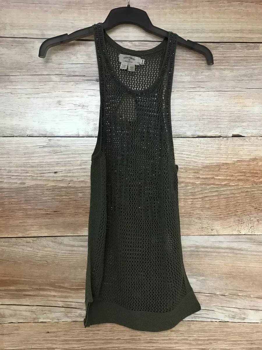 Converse John Varvatos Green See Through Vest Top