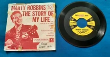Marty Robbins 45 The Story of My Life / Once-A-Week Date Columbia 4-41013 w PS