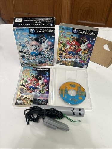 MARIO PARTY 6 Big Box Nintendo GameCube con microfono importazione Giappone venditore USA - Foto 2 di 11