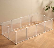 Transparent Clear Small Animal Playpen, Guinea Pig Cages, Puppy Dog Playpen, Pet