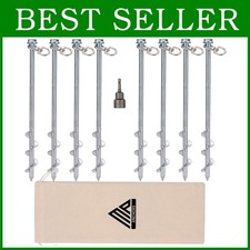Heavy Duty Ground Stakes Set - 12" Anchors for Mobile Homes