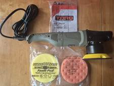 Pulidora de órbita aleatoria Torque 10fx con velocidad variable y accesorios usada en excelente estado.