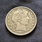 1902 Barber Half Dollar Silver Coin United States 50C Circulated Business Strike