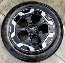 HYUNDAI SANTA FE 18" 18x7.5 BLACK ALLOY WHEEL RIM W/ TIRE (ONLY#1) 24-26 #111302