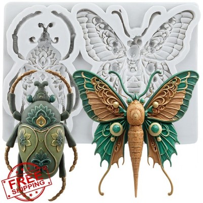TAOXIBEI Beetle Butterfly Resin Mold Style A