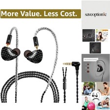 in Ear Monitor Headphones, HiFi Stereo IEM Earphones, Dynamic Dual Driver Wir...