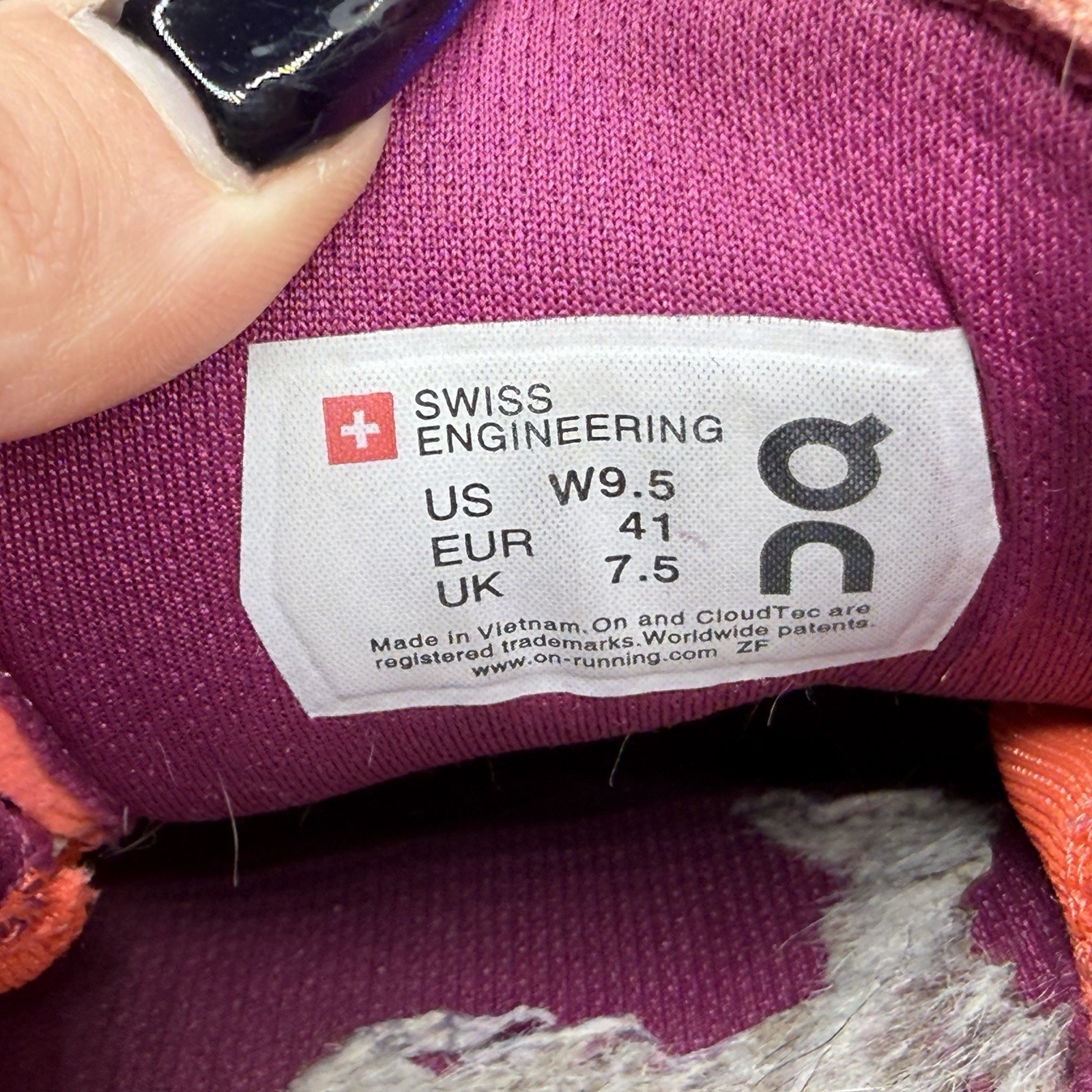 On Cloud Cloudflow Orange Purple Running Shoes Wo… - image 3